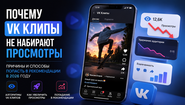 Почему VK Клипы не набирают просмотры в 2026 году