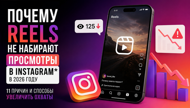 Почему Reels не набирают просмотры в Instagram* в 2026 году