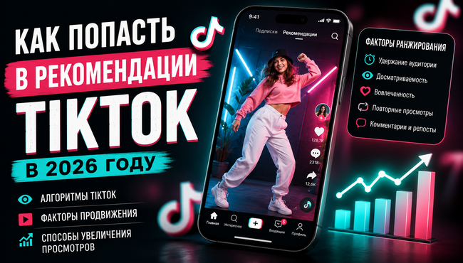 Как попасть в рекомендации TikTok в 2026 году?