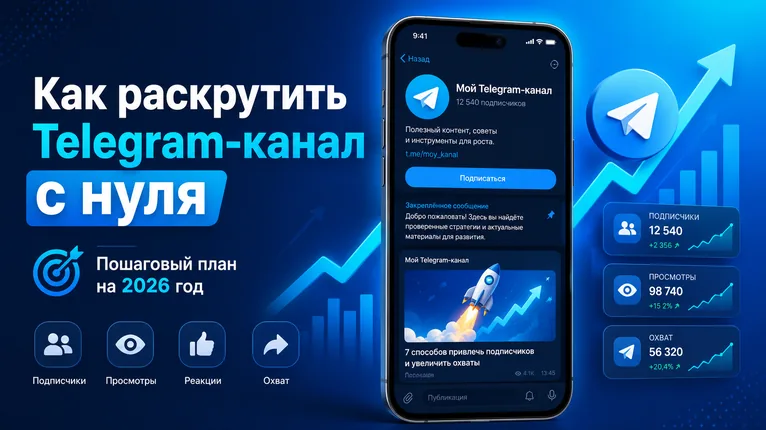 Как раскрутить Telegram-канал с нуля: пошаговый план на 2026 год