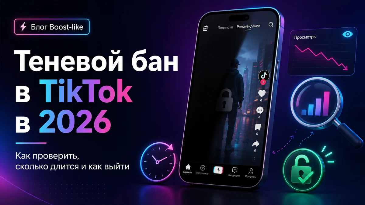 Теневой бан в TikTok: как проверить, сколько длится и как выйти в 2026 году